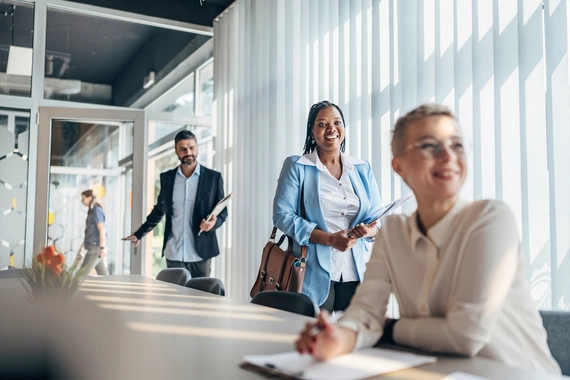 Business meeting or conference in a modern office
